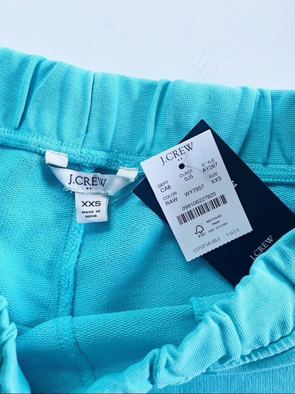 NEW J.Crew Factory Dip Dye Ombre Shorts Blue White XXS - Picture 8 of 8